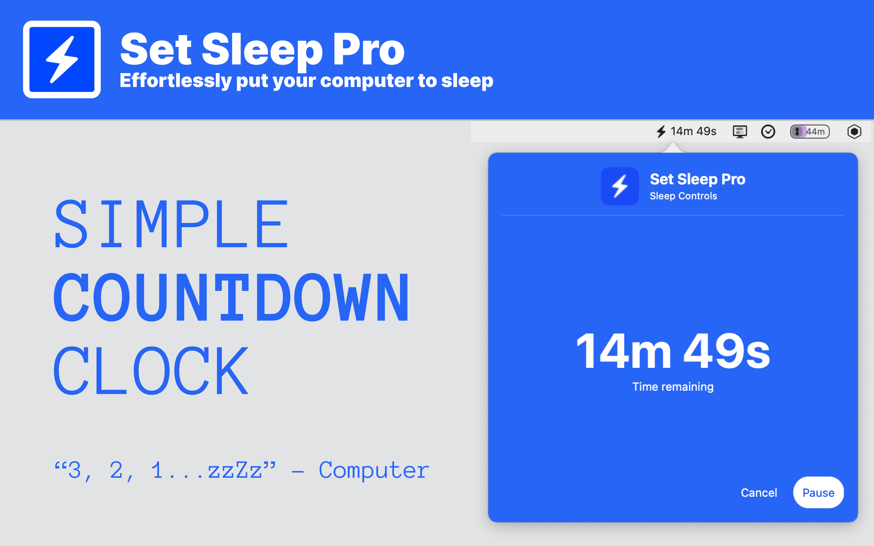 Set Sleep Pro for macOS by Eric David Smith